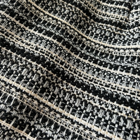 Mini Tweed Short Sleeves Black/White/Gold Cocktail Dress H&M - Picture 5 of 7